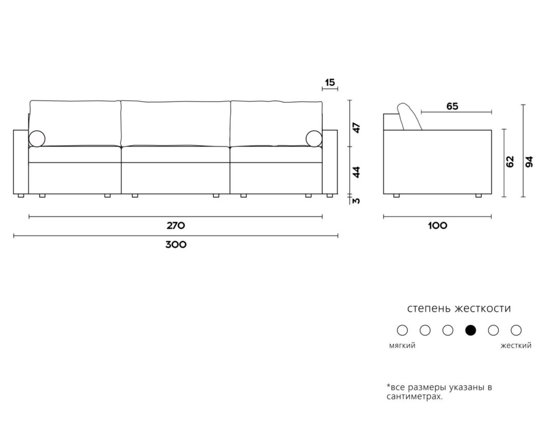 4 х местный диван размеры