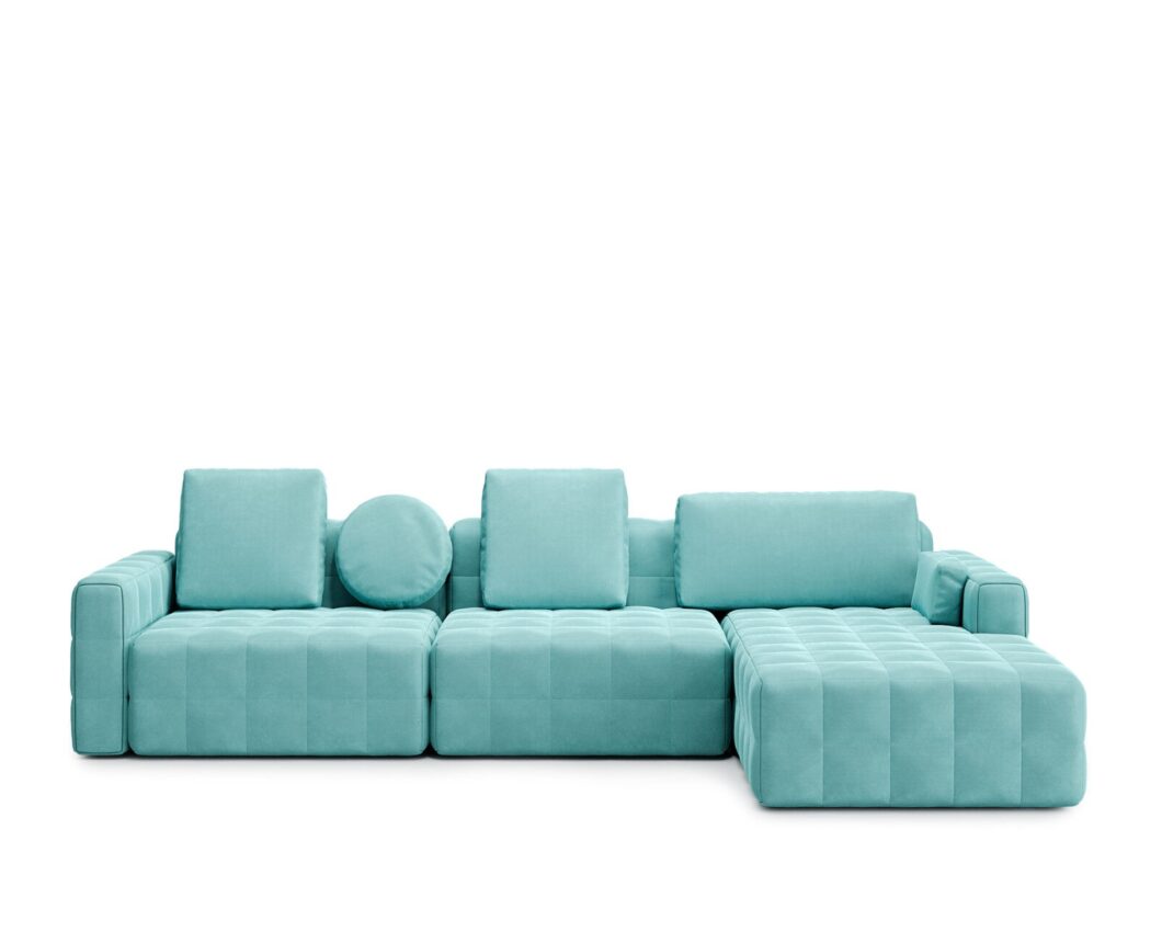 4-х местный нераскладной диван с кушеткой BLOK 2990 мм