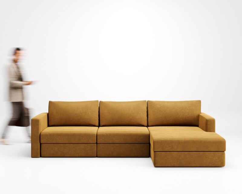 4-х местный нераскладной диван с кушеткой HANSEN 2890 мм