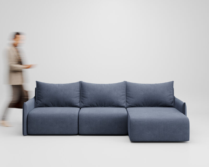 4-х местный нераскладной диван с кушеткой FLORIS 2790 мм